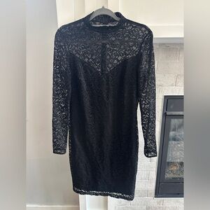 Dynamite Black Sheath lace Dress| size medium
